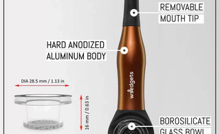 a labeled, gold Maze-X Pipe