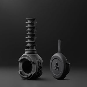 black replacement silicone coil and cap kit for the maze-x pipe